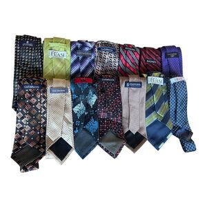 14 Designer Brand Neckties Variety Brands Color & Pattern Great For Resellers